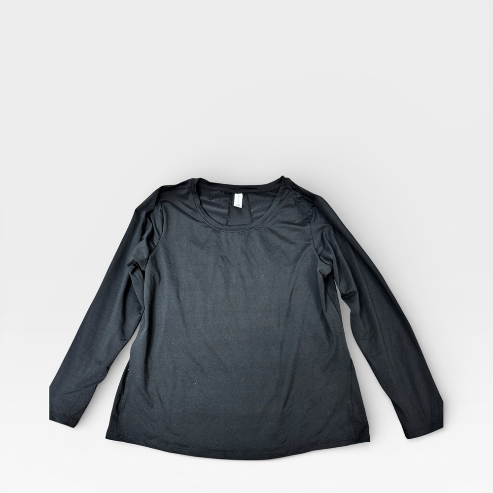 All In Motion Women’s Sz L Black Long Sleeve Crew Neck Base Layer Quick Dry